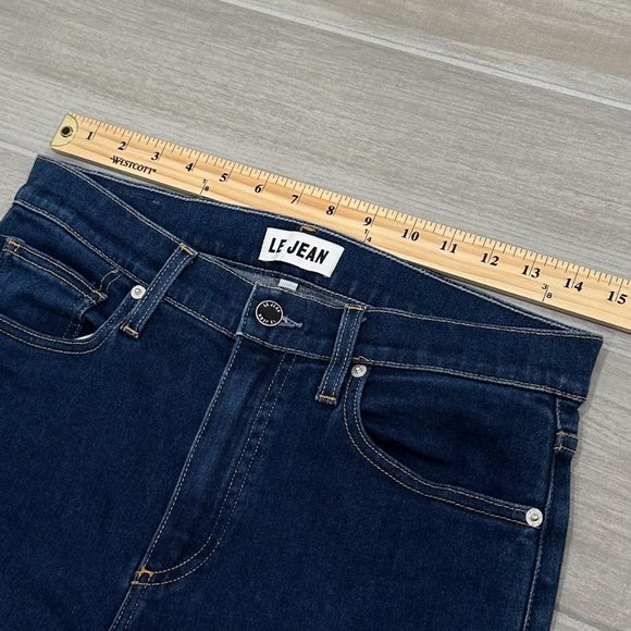 Revolve LE JEAN Vivie Slim Stovepipe Jeans in Frankie Wash Dark Denim Size 29 - Picture 10 of 15